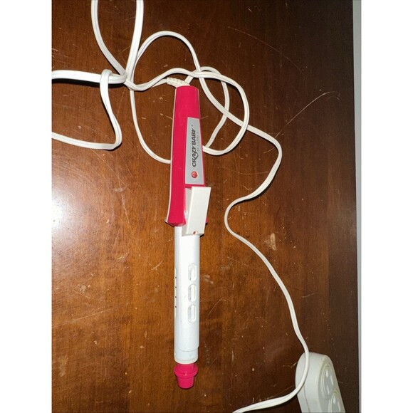 Vintage 1976 Crazy Baby Steam Styler Hair Curling Iron Pink Model C-100 Works - Picture 1 of 5